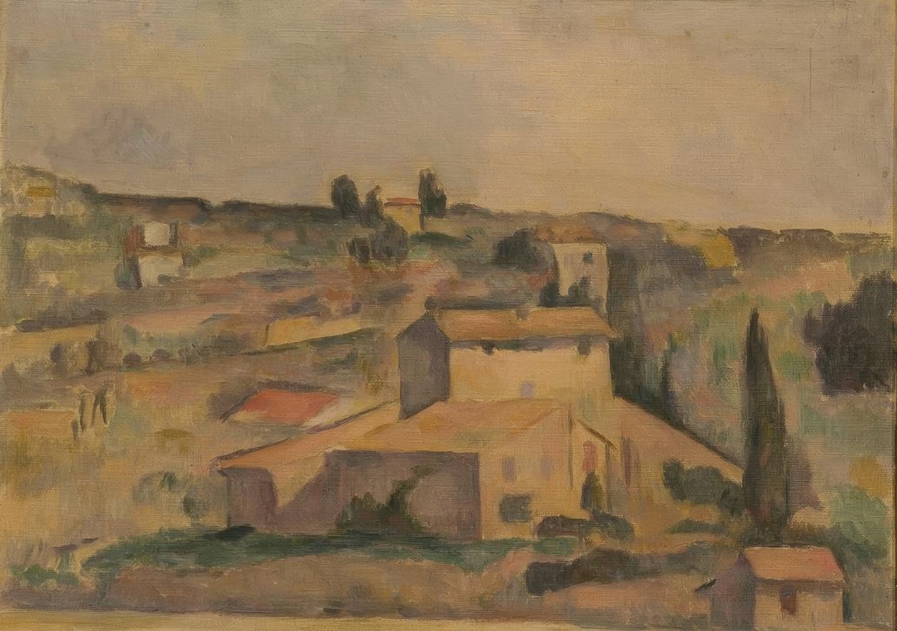 E.Fabbri (efter Cézanne), Landskap nära Bellevue av Paul Cézanne