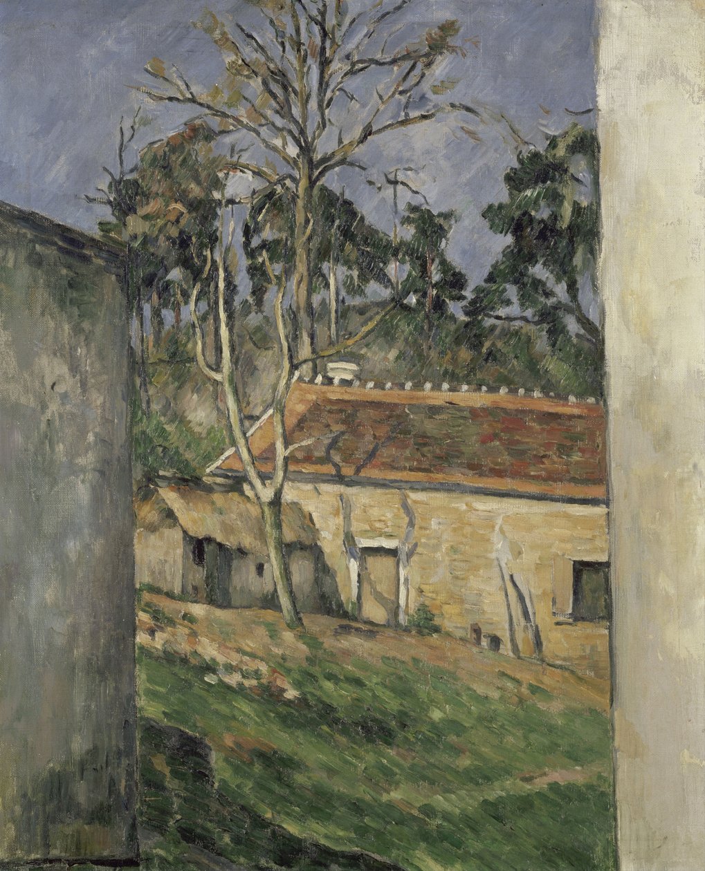 Gårdsgård, 1879 av Paul Cézanne