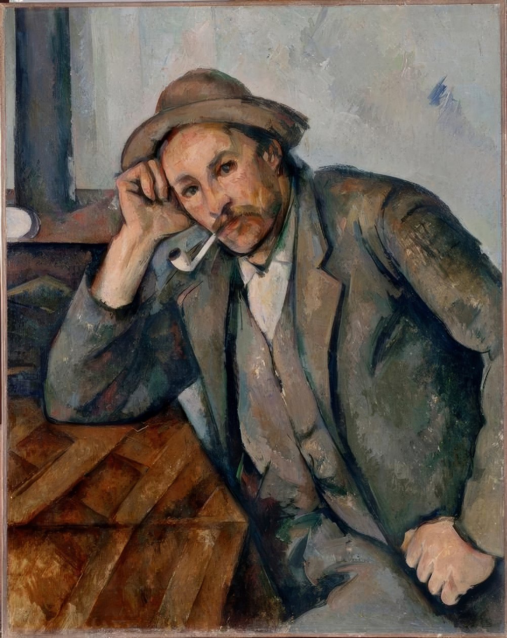 Lutande rökare av Paul Cézanne