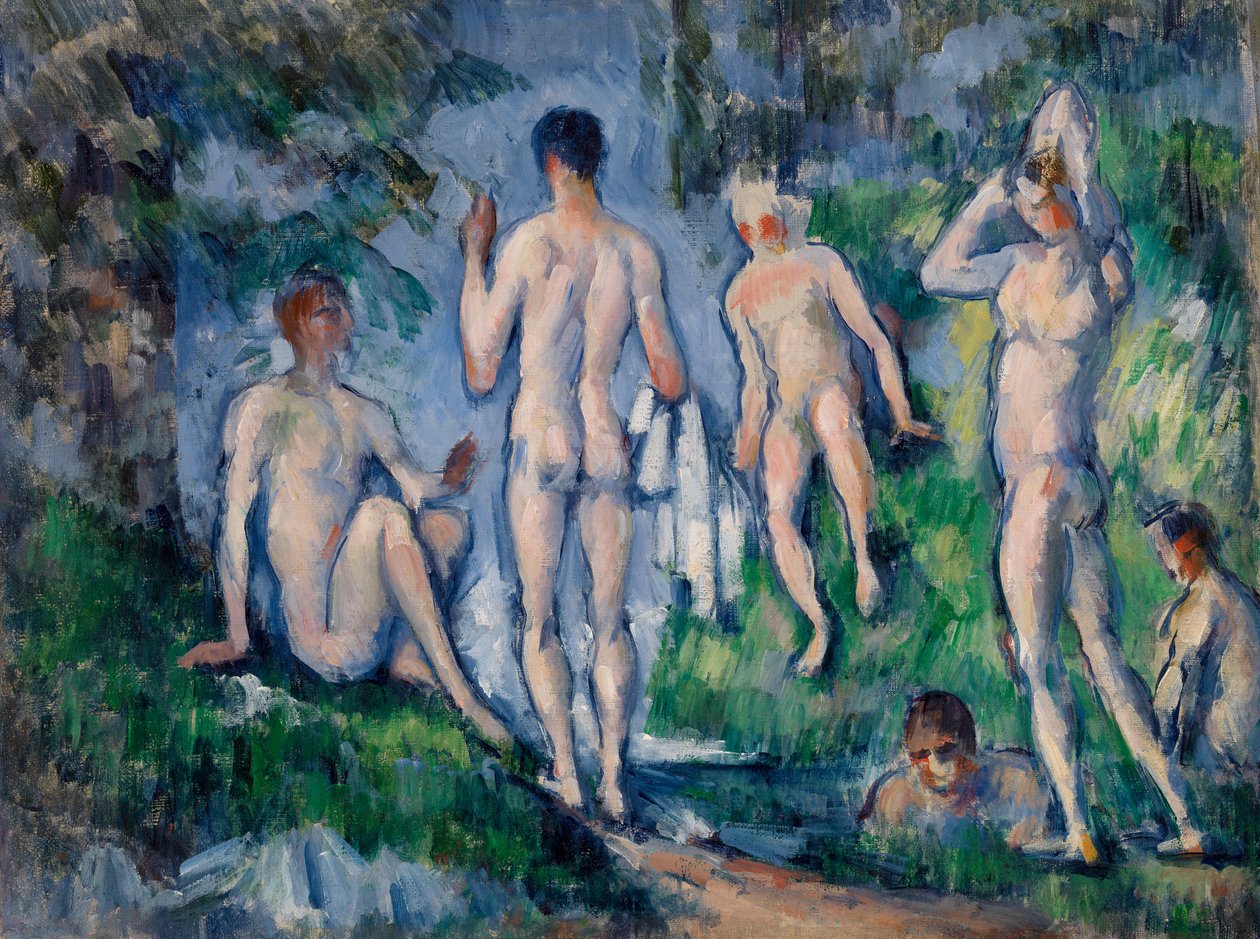 Grupp av badgäster av Paul Cézanne