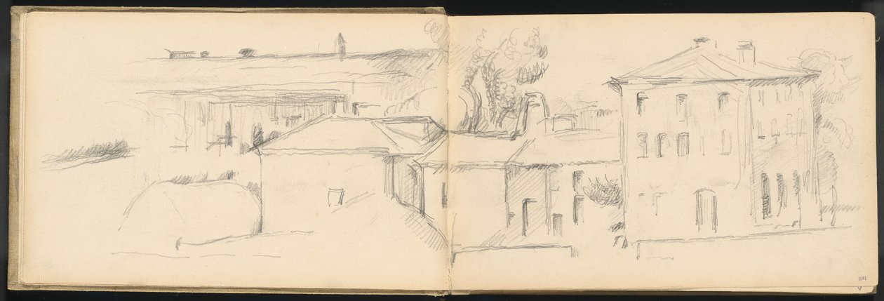 Landskap nära Aix-en-Provence av Paul Cézanne
