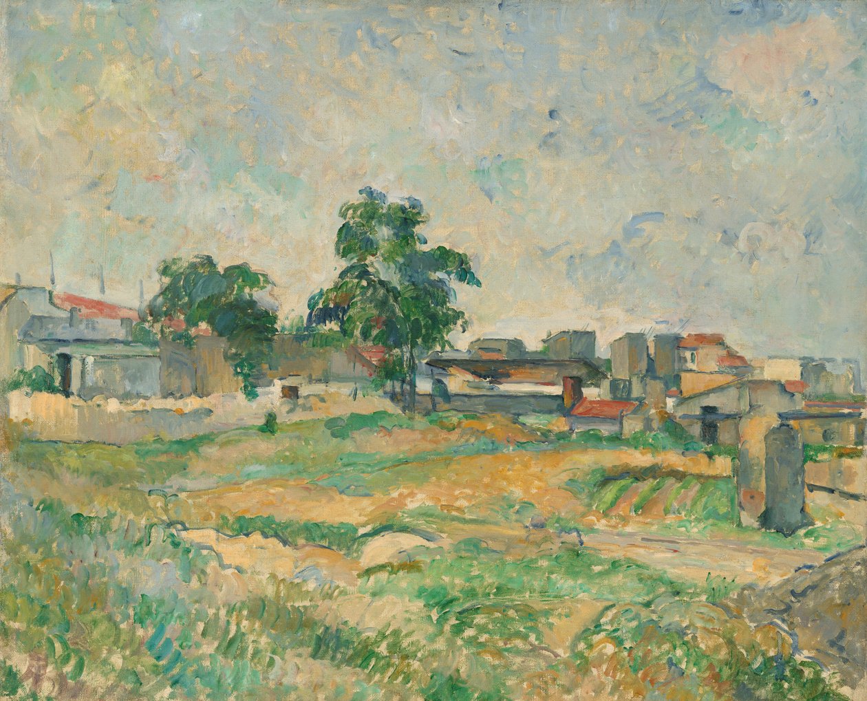 Landskap nära Paris av Paul Cézanne