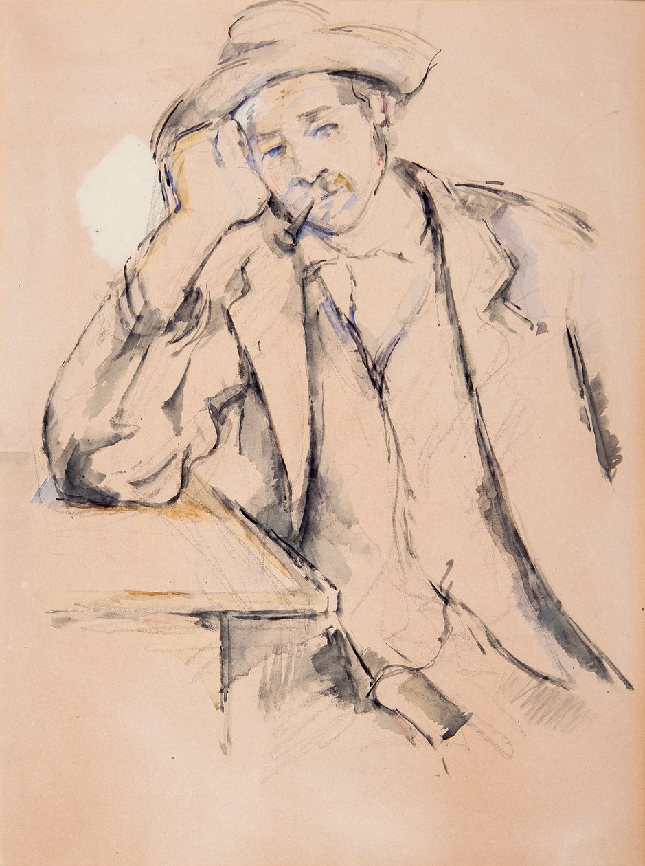 Lutande rökare av Paul Cézanne