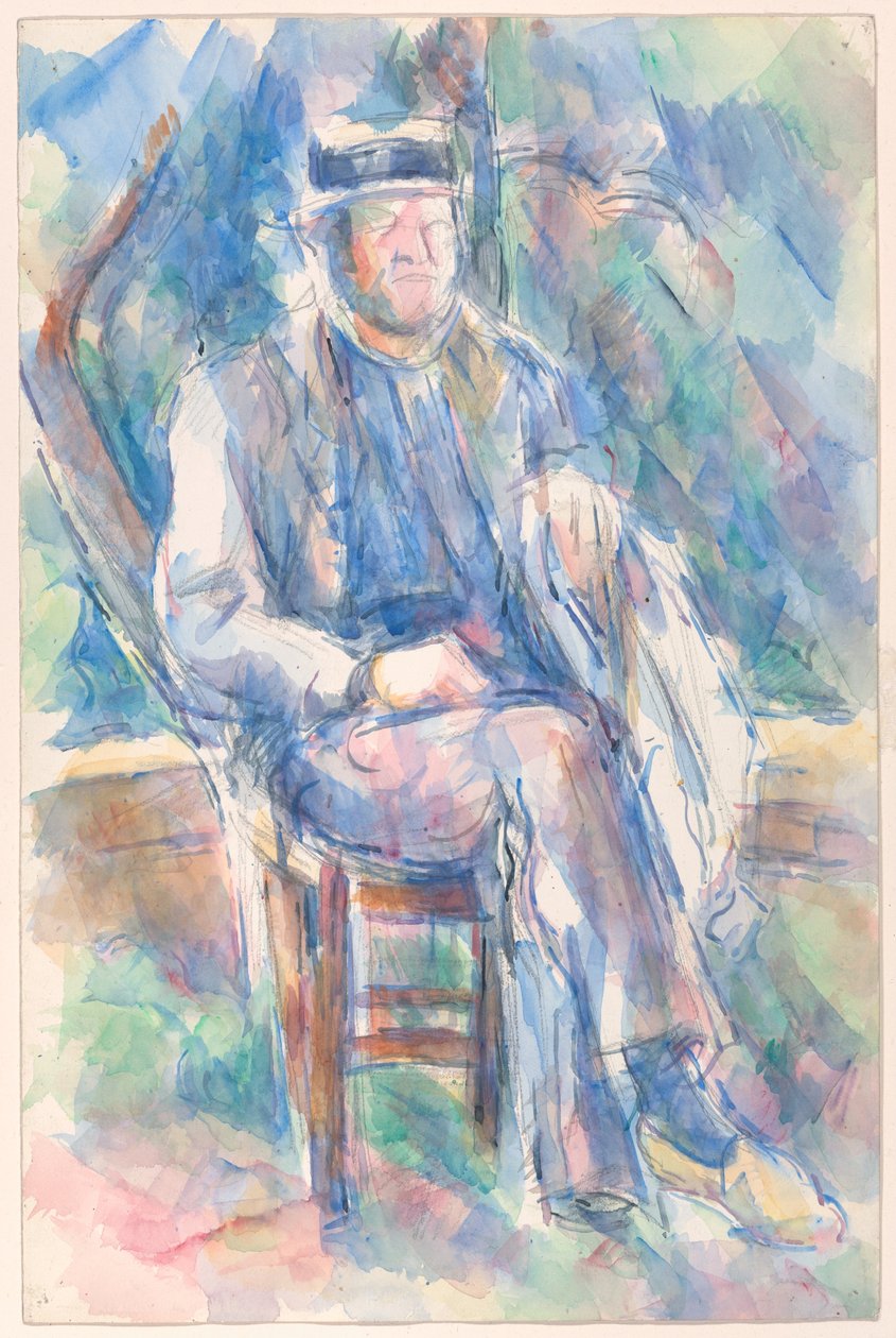 Man med stråhatt av Paul Cézanne