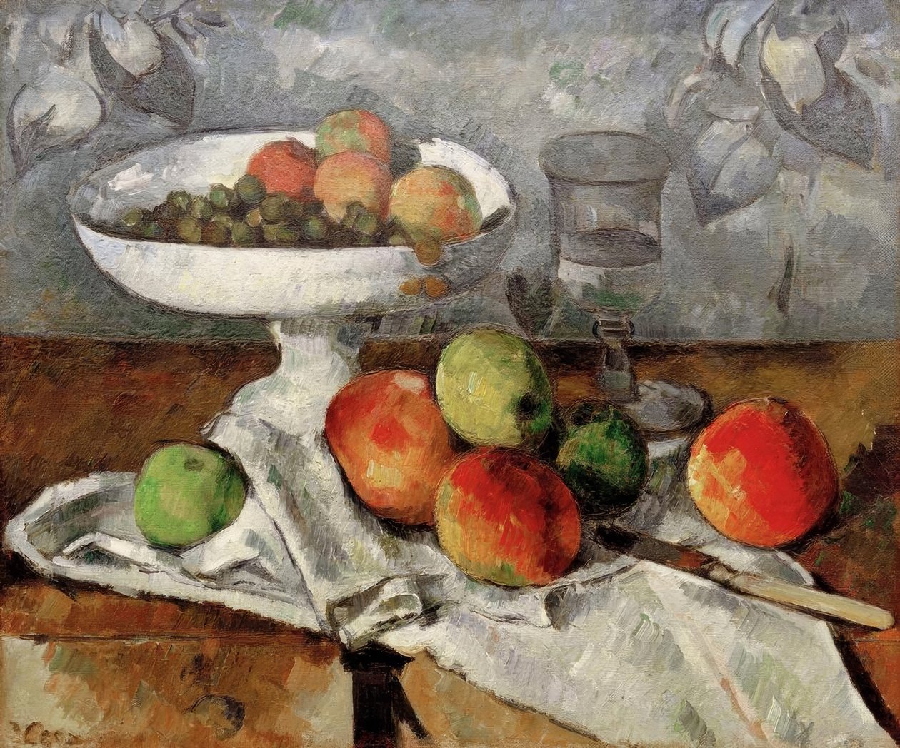 Stilleben med fruktskål av Paul Cézanne