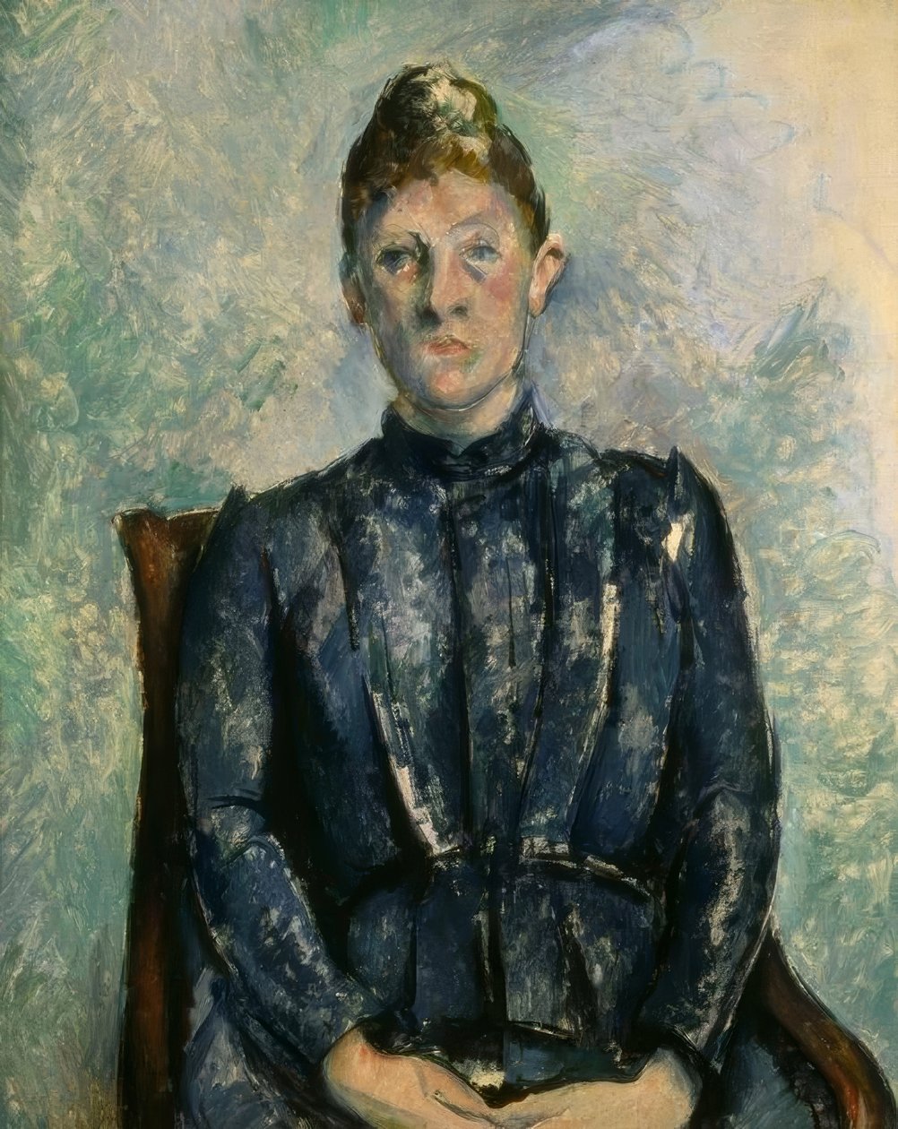 Porträtt av Madame Cézanne av Paul Cézanne