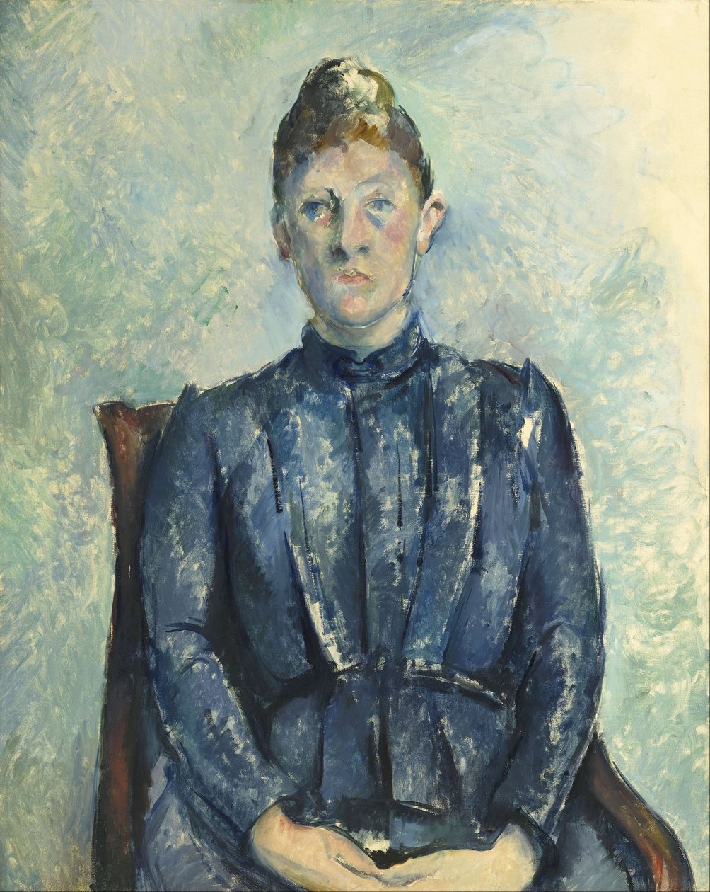 Porträtt av Madame Cézanne av Paul Cézanne