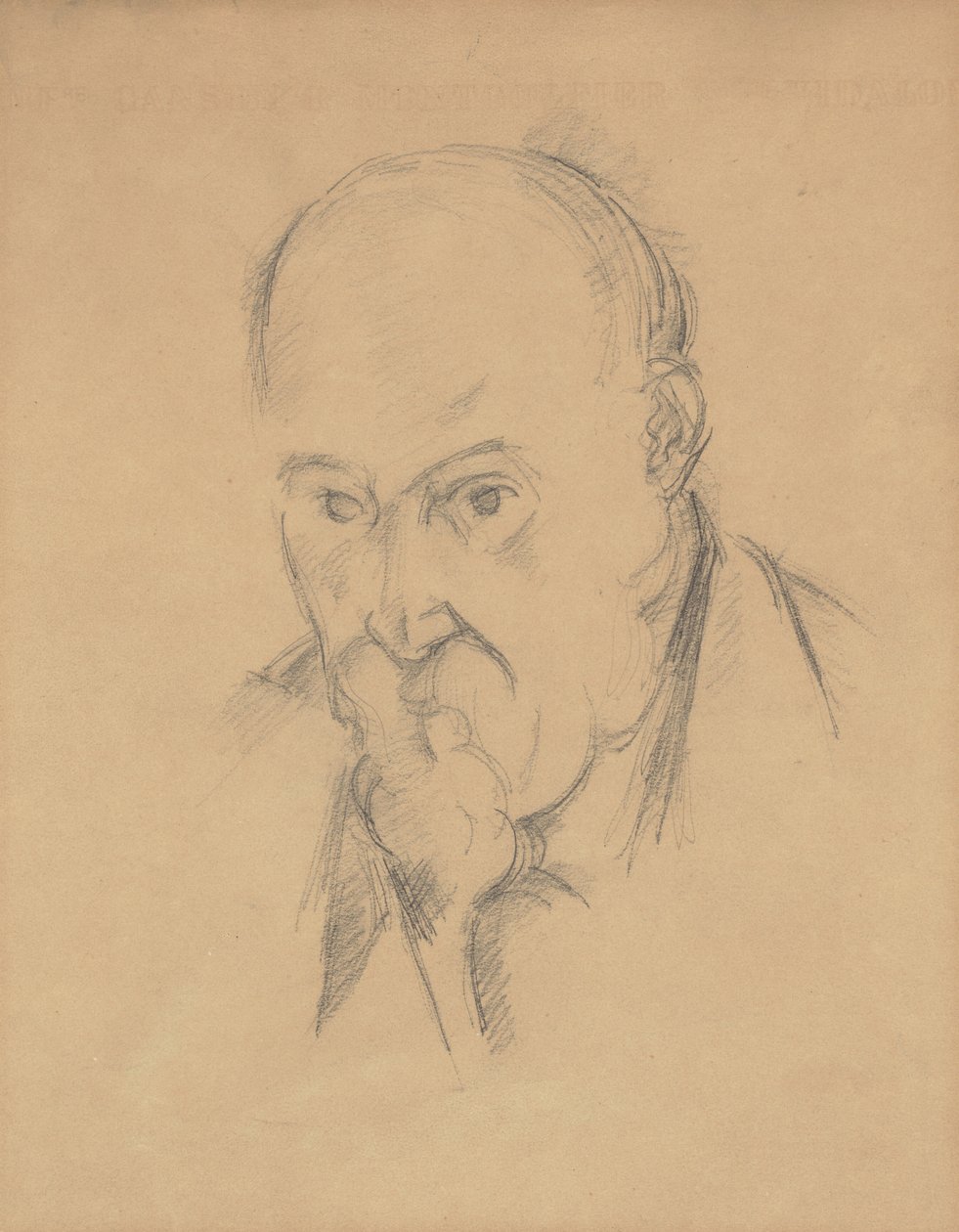 Självporträtt [recto] av Paul Cézanne