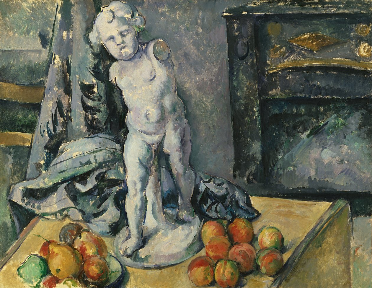 Stilleben med gipscupid, 1890-talet av Paul Cézanne