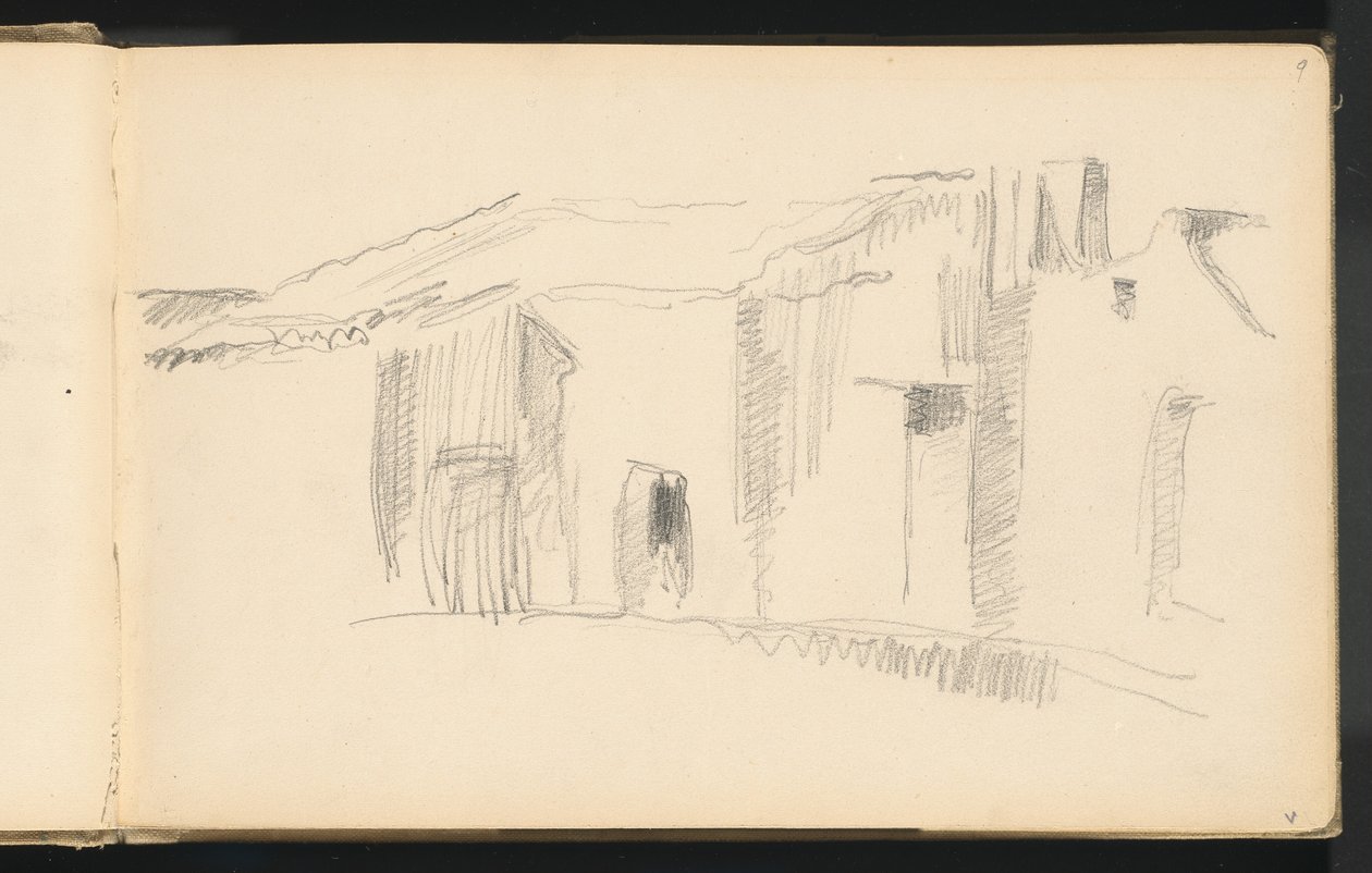 Studie av hus av Paul Cézanne