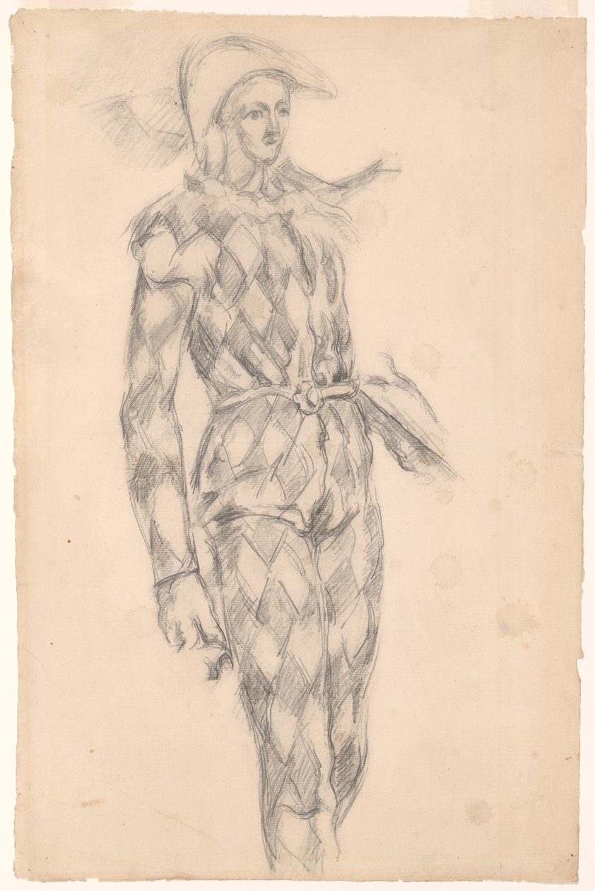Studie av en Harlequin av Paul Cézanne