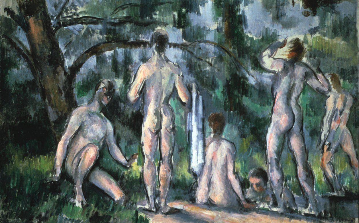 Studie av badgäster, 1890 av Paul Cézanne