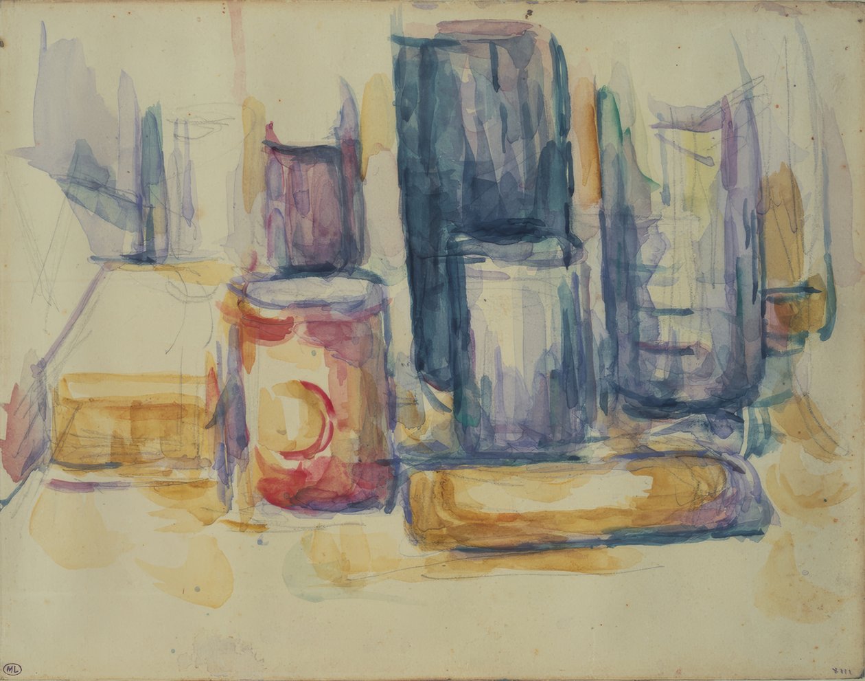 Köksbord: burkar och flaskor av Paul Cézanne