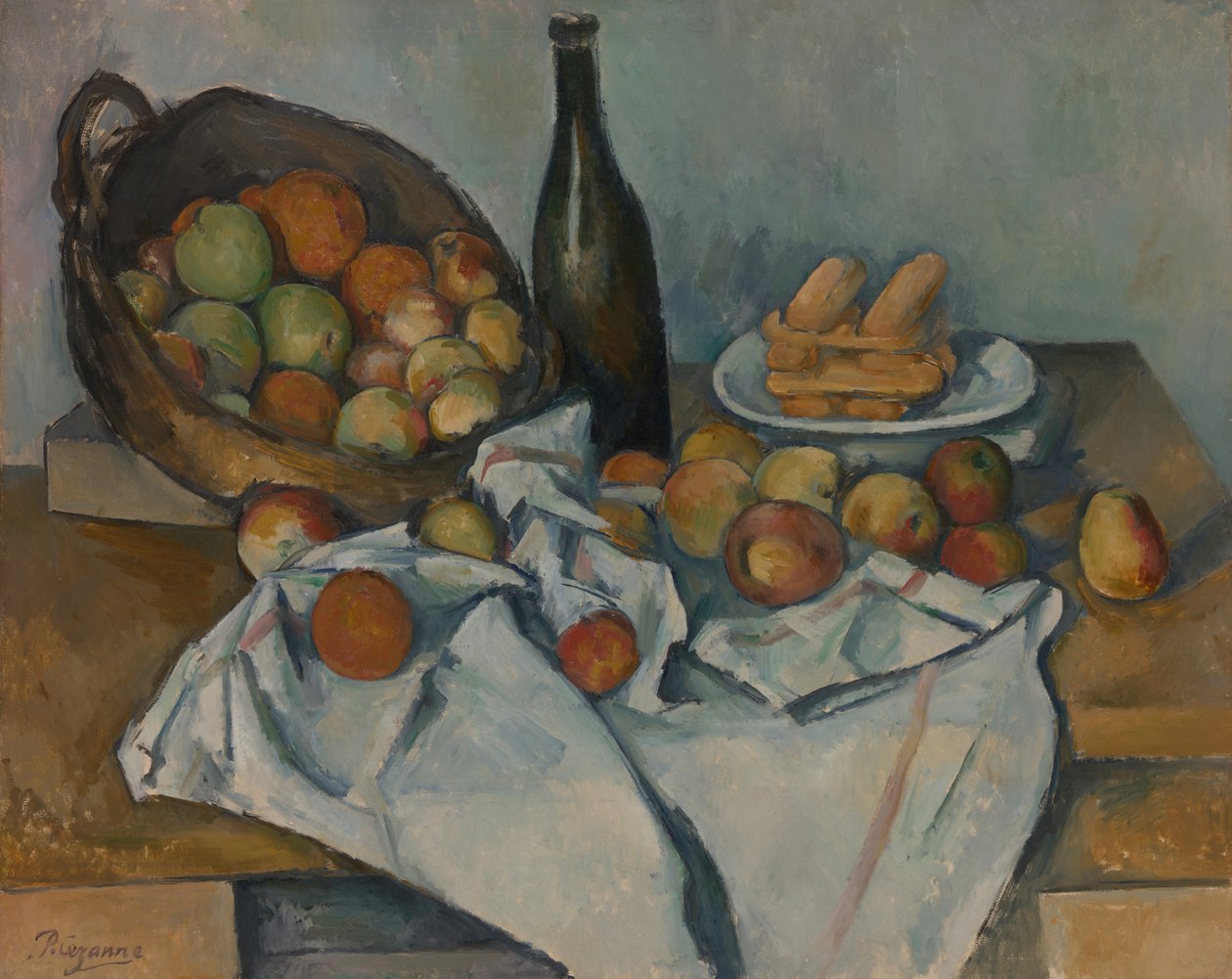 Korgen med äpplen, ca. 1893. av Paul Cézanne