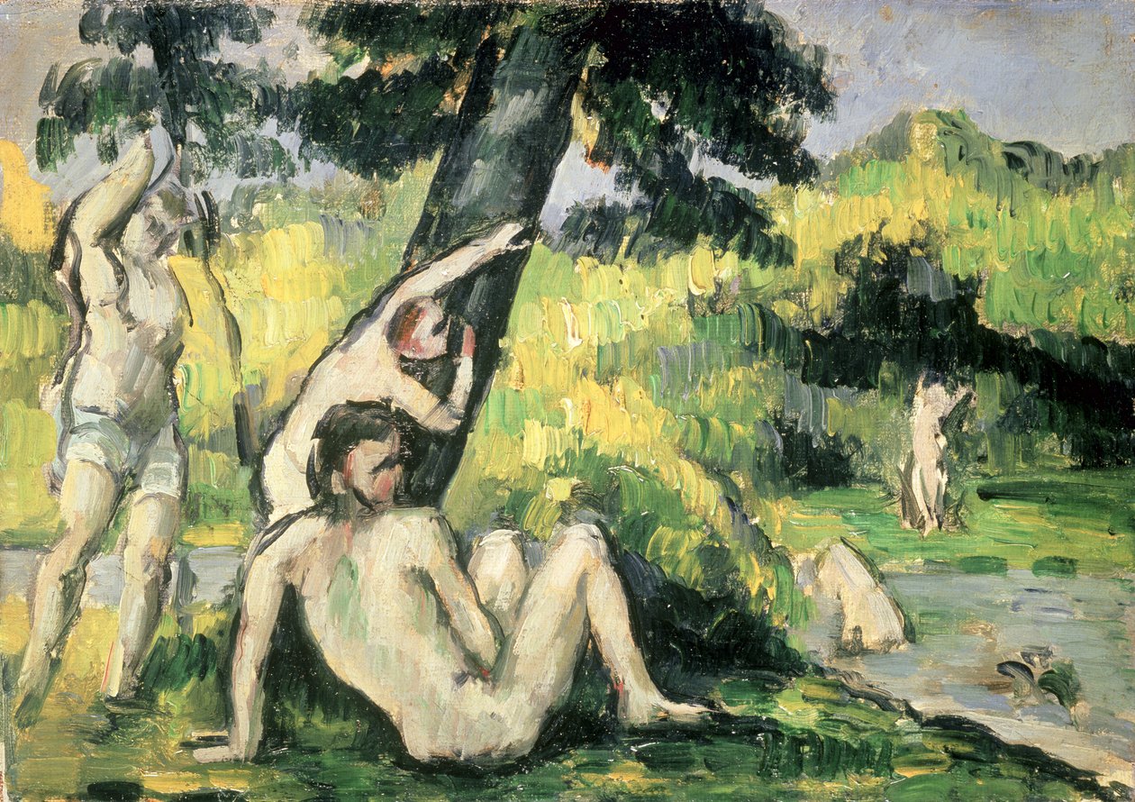 Badplatsen av Paul Cézanne