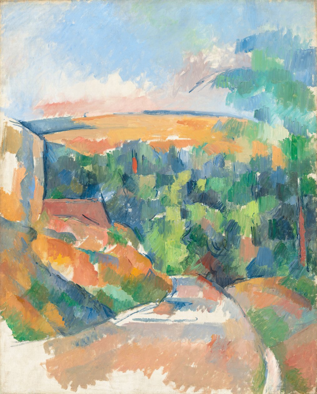 Böjen på vägen av Paul Cézanne
