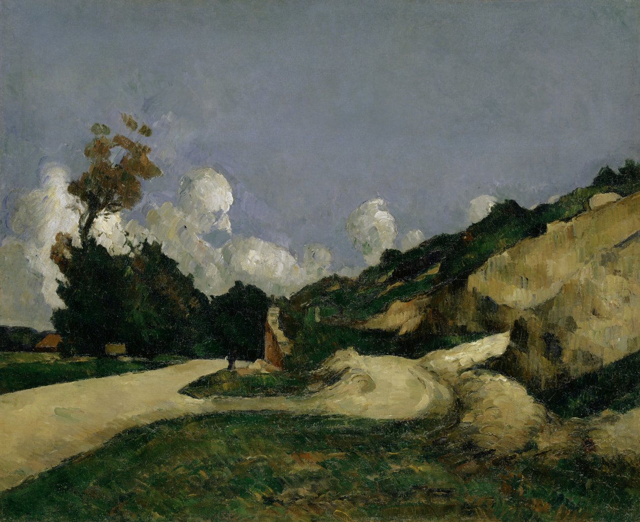 Landsvägen, c.1871 av Paul Cézanne
