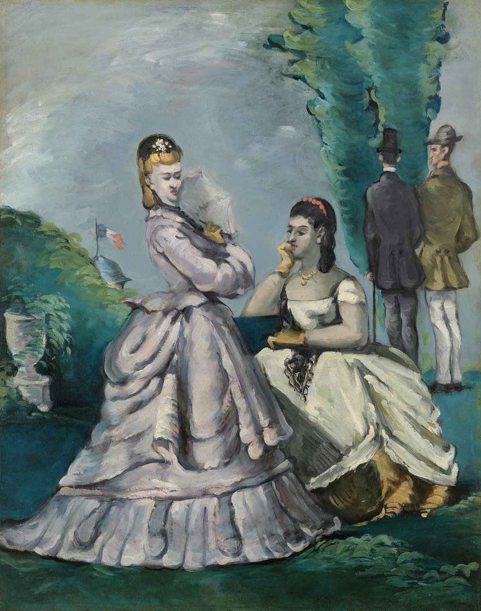 Samtalet, 1870-71 av Paul Cézanne