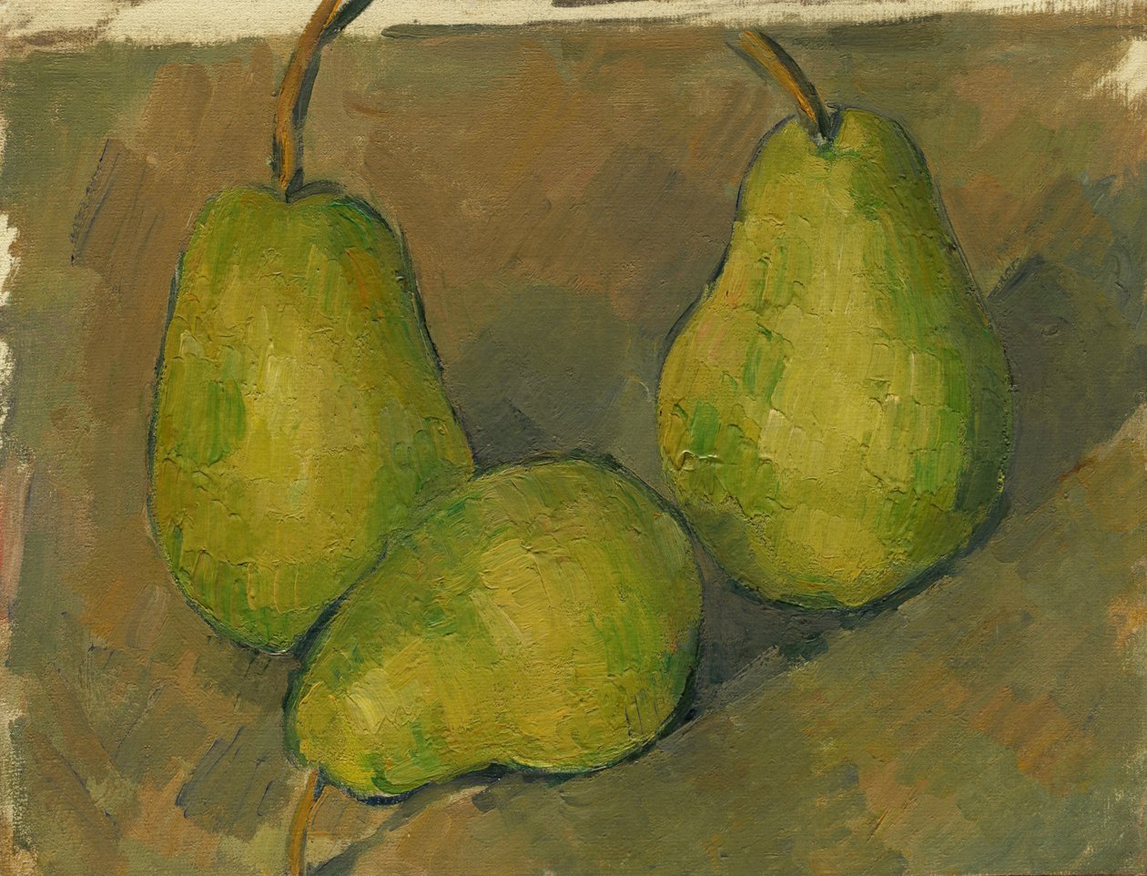 Tre päron av Paul Cézanne