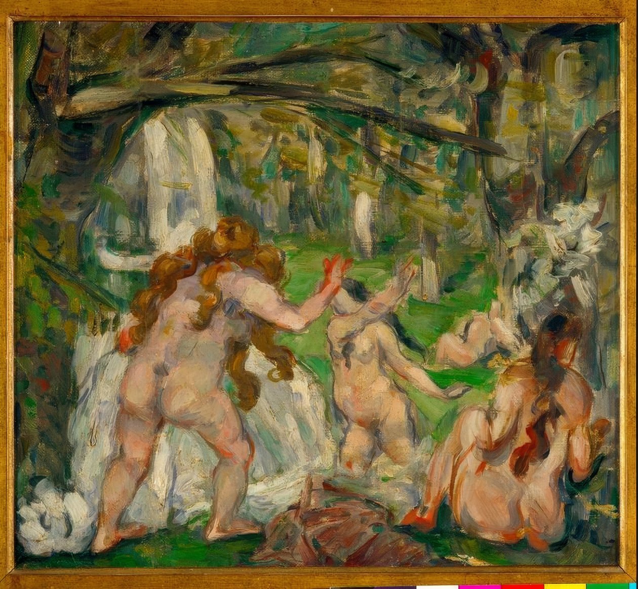 Tre badare av Paul Cézanne