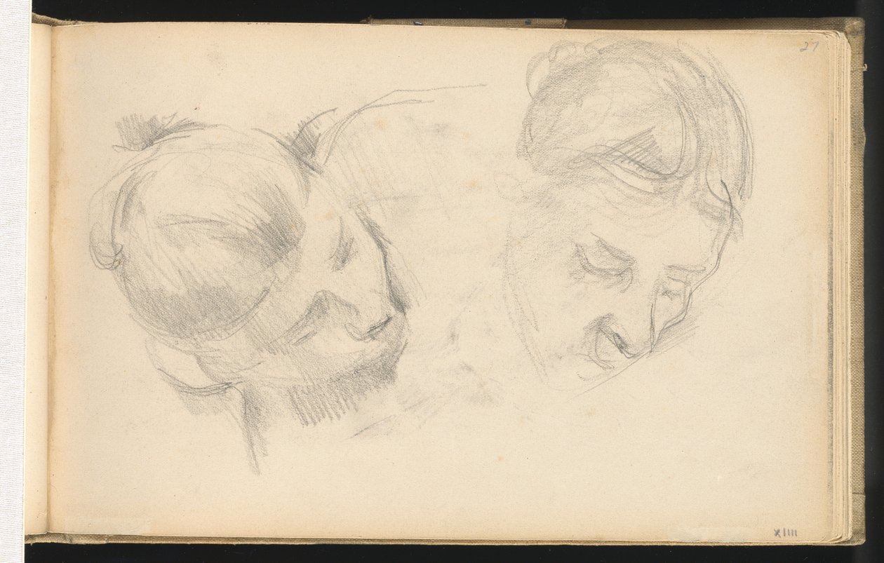 Två huvuden av kvinnor av Paul Cézanne