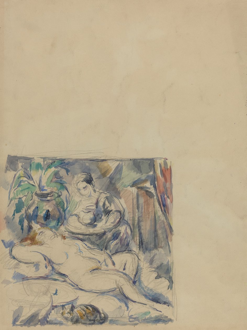 Vakna upp [verso], c. 1880. av Paul Cézanne