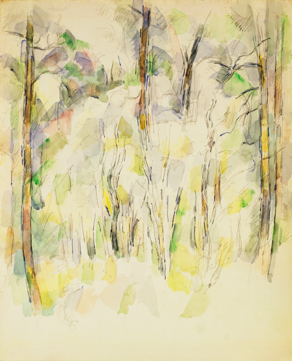 Skogsscen, ca 1900-1904 av Paul Cézanne