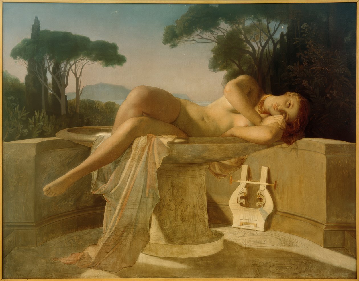 Ung flicka i en vattenpöl av Paul Delaroche