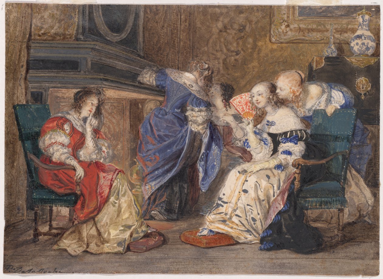 Kvinnor i ett inre av Paul Delaroche