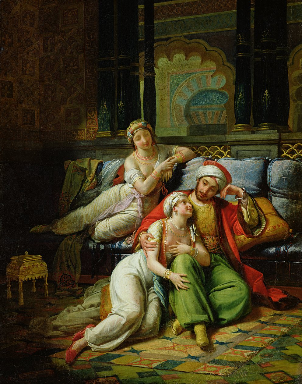 Scheherazade (olja på duk) av Paul Emile (1794 1874) Detouche