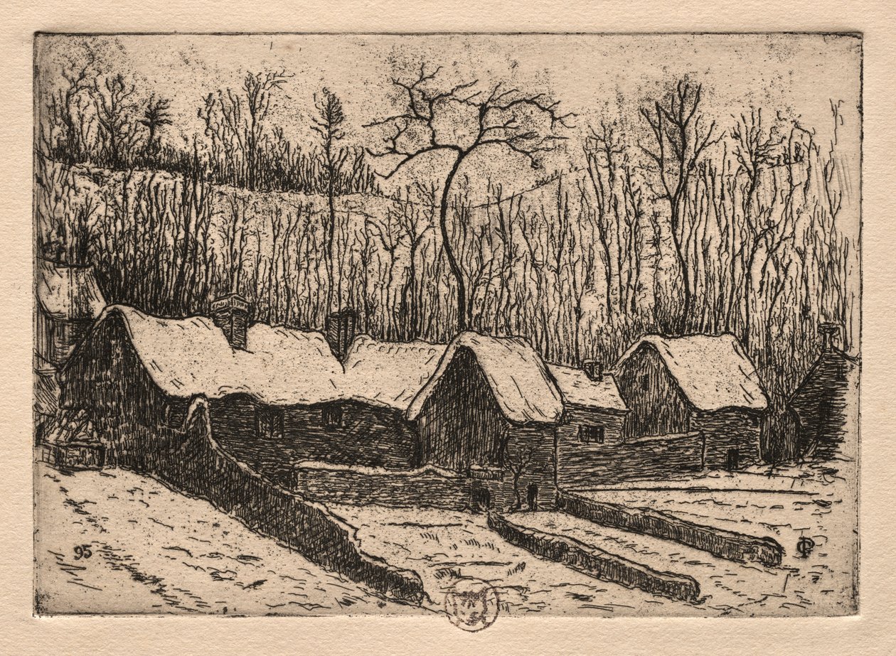 Sex Etchings: The Thatched Bakery, Auvers, 1895. av Paul Gachet
