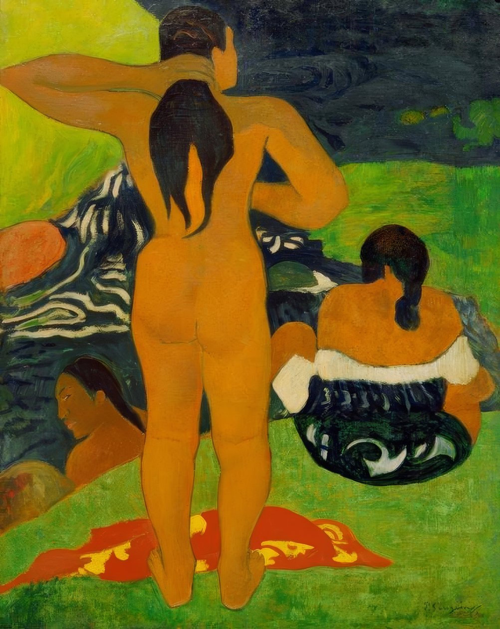 Badande tahitiska kvinnor av Paul Gauguin