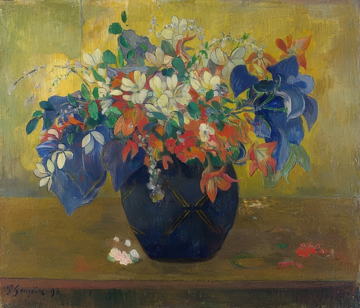 Blommor i en vas 1896 av Paul Gauguin