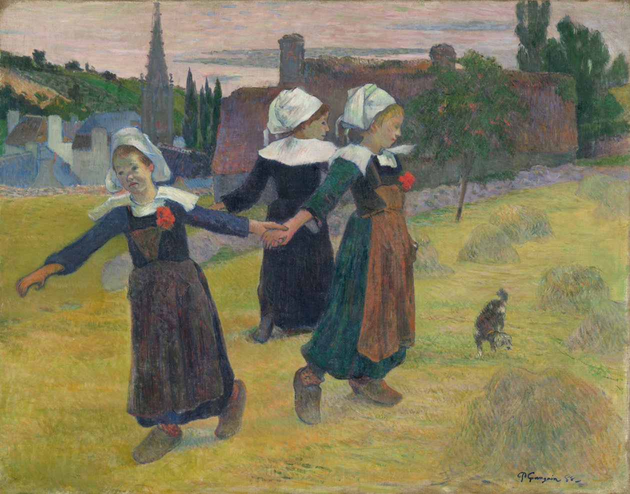 Breton Girls Dancing, Pont-Aven av Paul Gauguin