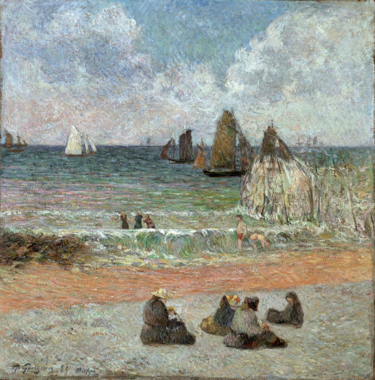 Kusten vid Dieppe. av Paul Gauguin