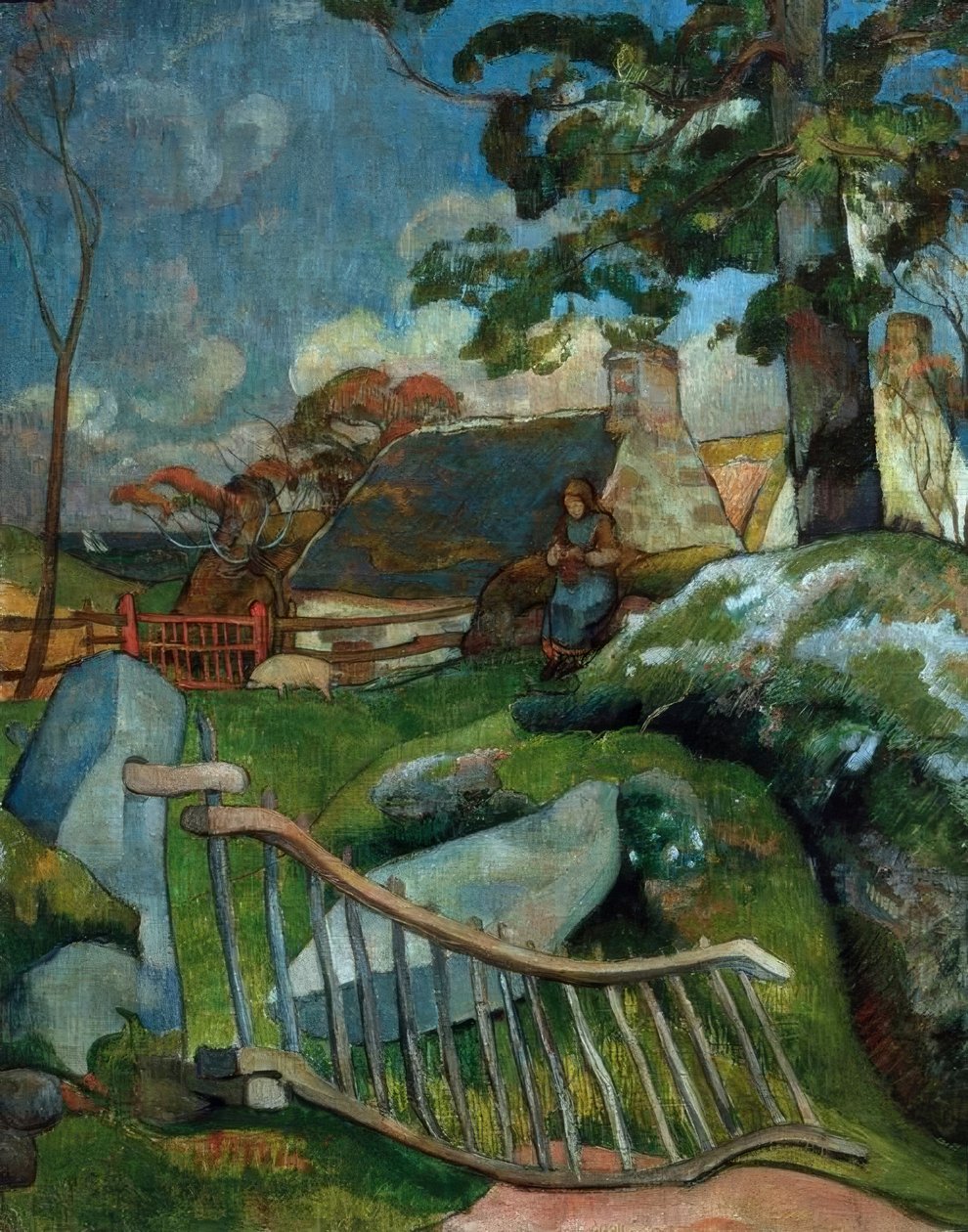 The Gate (Svinherdinna) av Paul Gauguin