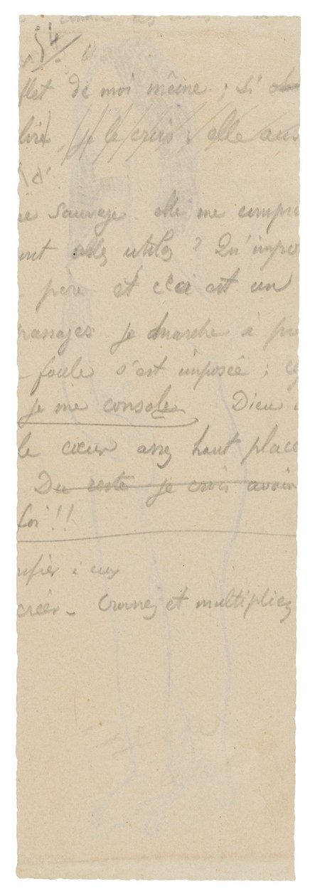 Fragment av lång inskrift av Paul Gauguin