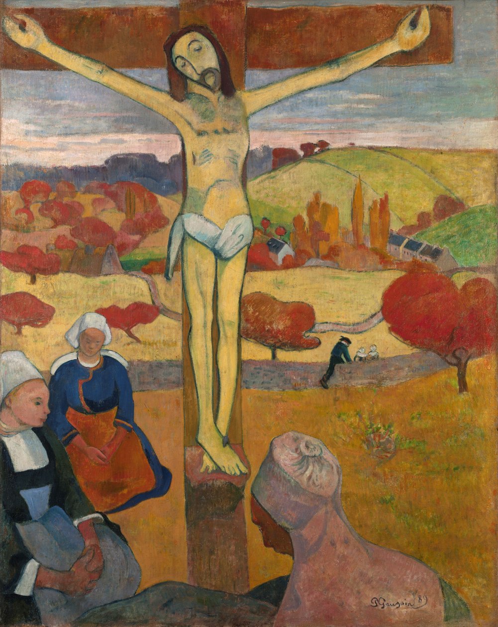 Franska:  Le Christ jaune Den gula Kristus av Paul Gauguin