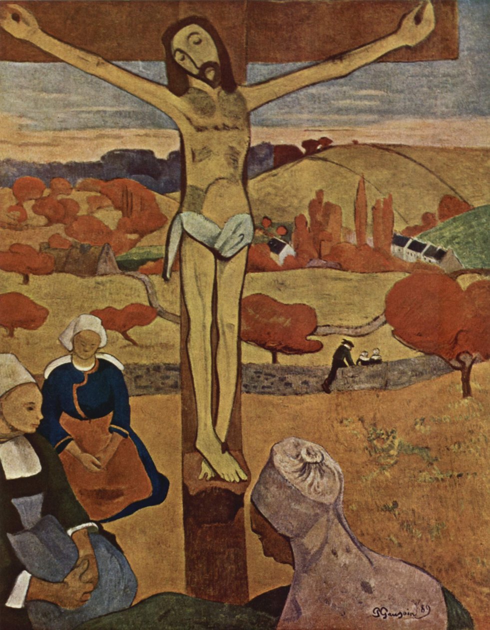Franska:  Le Christ jaune Den gula Kristus av Paul Gauguin