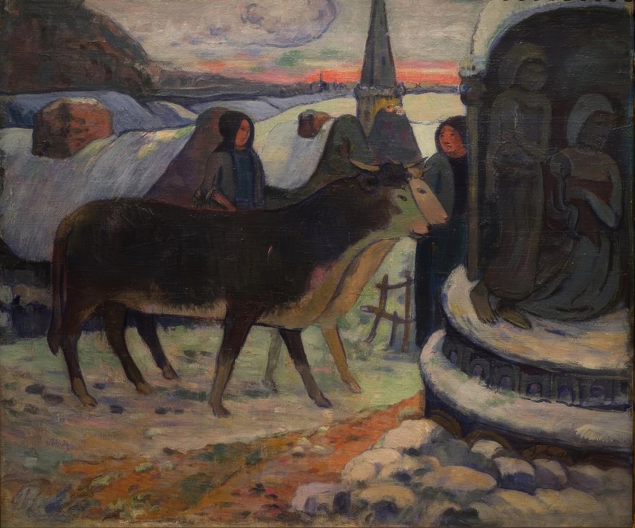Heliga natten (oxens välsignelse) av Paul Gauguin