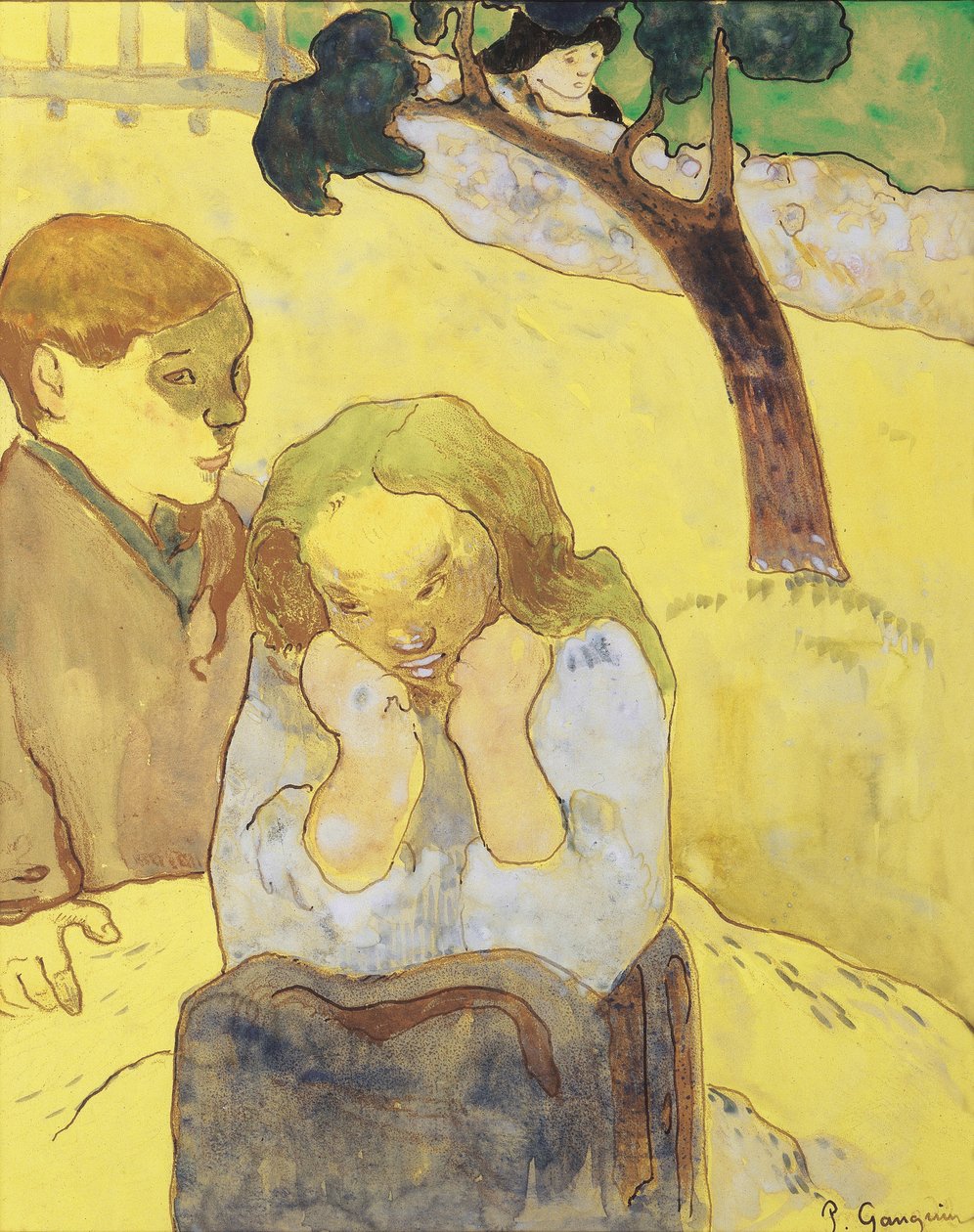 Mänskligt elände; Mänskligt elände, 1889 av Paul Gauguin