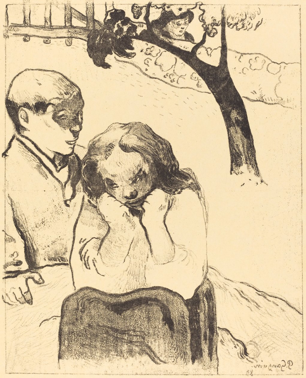 Human Sorrow (Miseres humaines) av Paul Gauguin