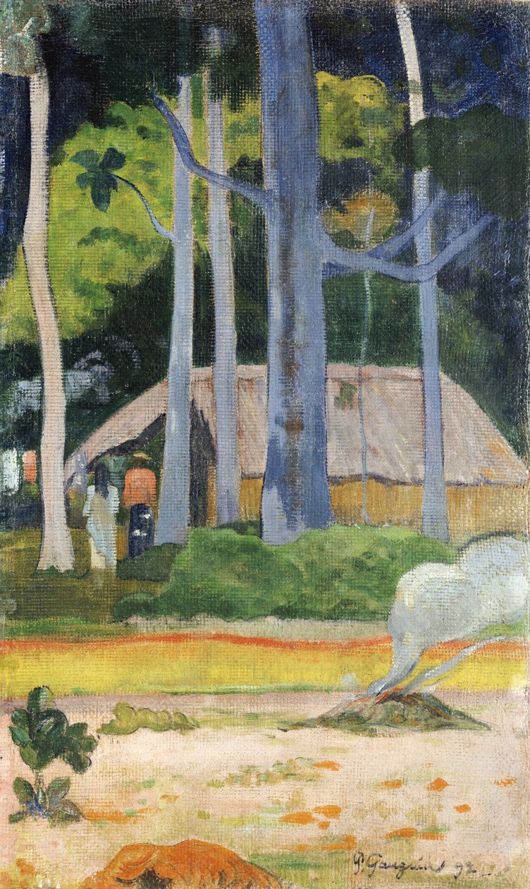 Hut in the Trees, 1892 av Paul Gauguin