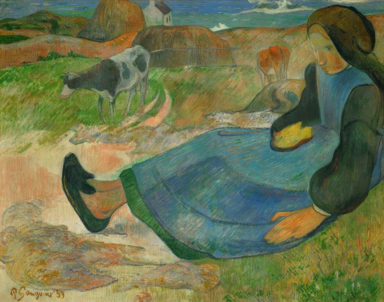 The Cow Keeper, eller ung breton av Paul Gauguin