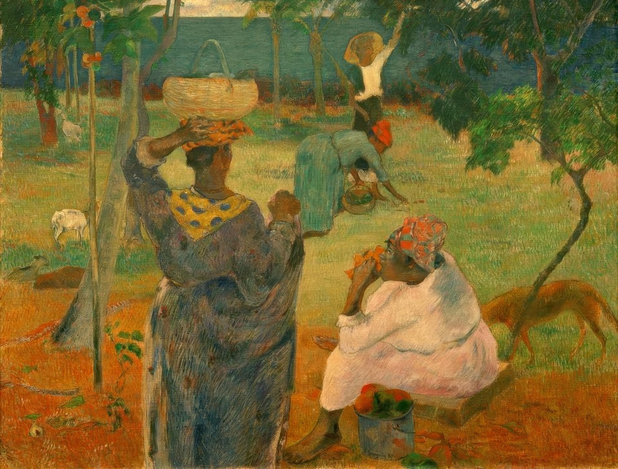 Fruktplockning (eller The Mangos) av Paul Gauguin