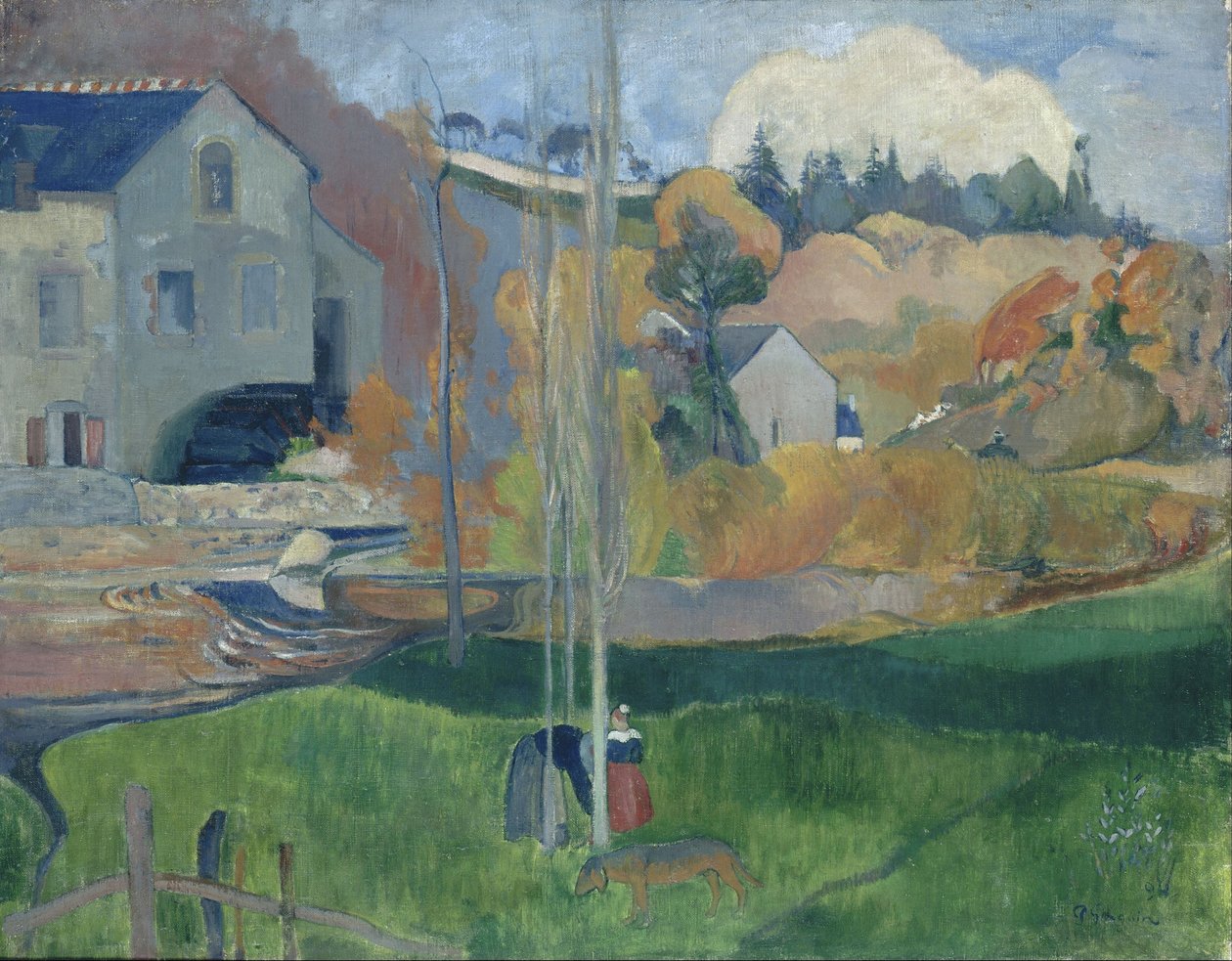 Landskap i Bretagne. David Mill av Paul Gauguin