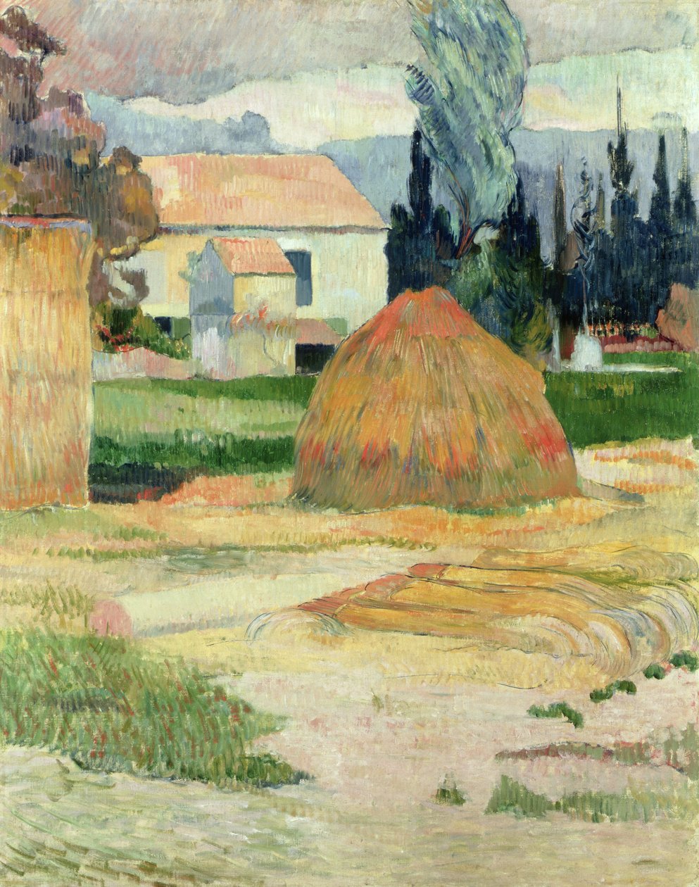 Landskap nära Arles av Paul Gauguin