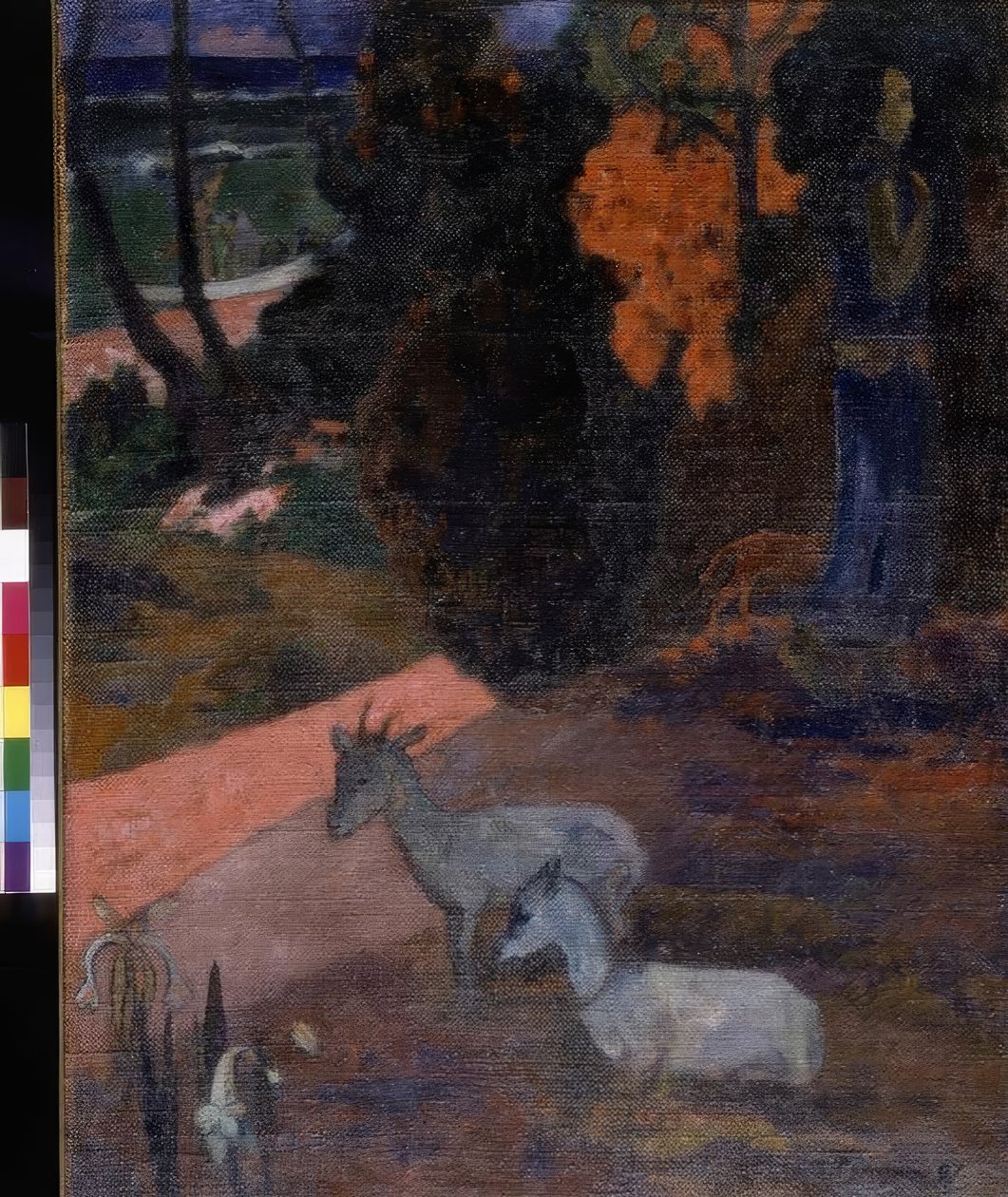 Landskap med två getter av Paul Gauguin