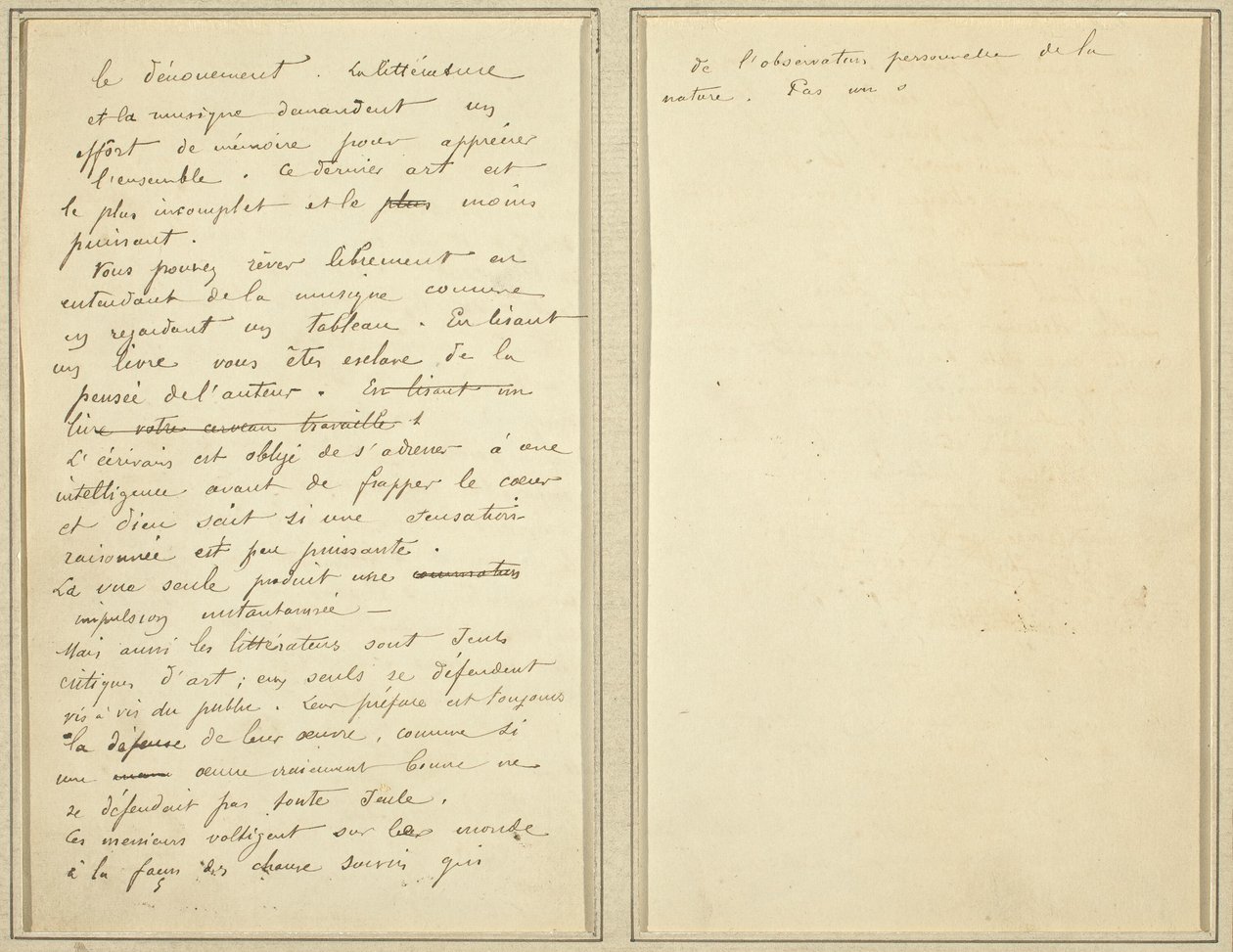 Manuskriptsidor [verso] av Paul Gauguin