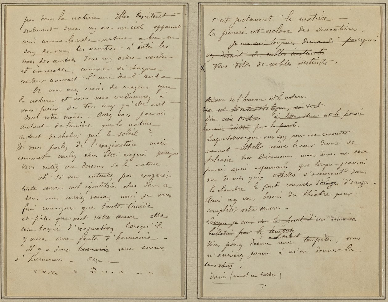Manuskriptsidor [verso] av Paul Gauguin